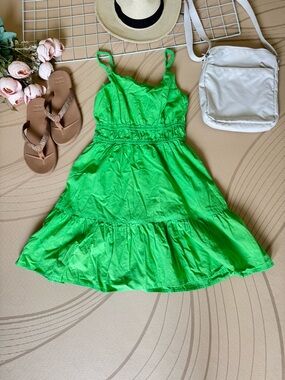 Bright Green Girls' Summer Sundress